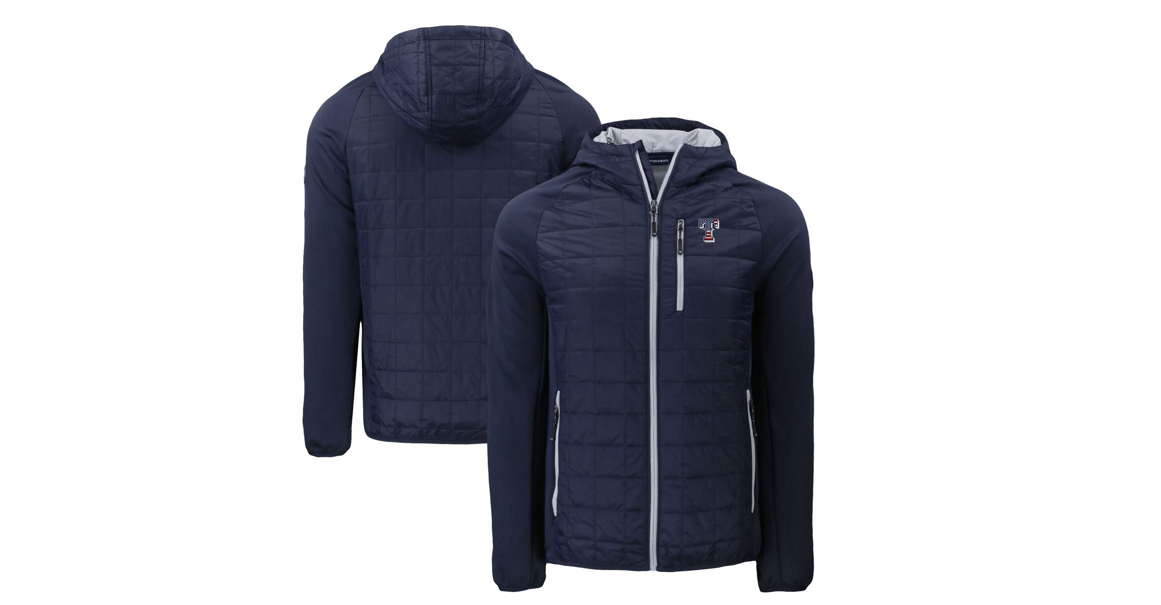 MLB Texas Rangers Americana Rainier Primaloft Eco Raglan Full-Zip Hybrid Jacket