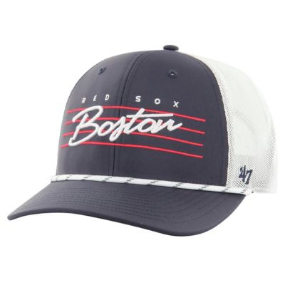 '47 Men's Boston Red Sox MLB Boston Sox Downburst Trucker Adjustable Hat, Navy Blue