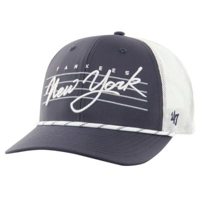 '47 Men's MLB New York Yankees Downburst Trucker Adjustable Hat, Navy Blue