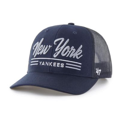 '47 Men's MLB New York Yankees Garner Trucker Adjustable Hat, Navy Blue