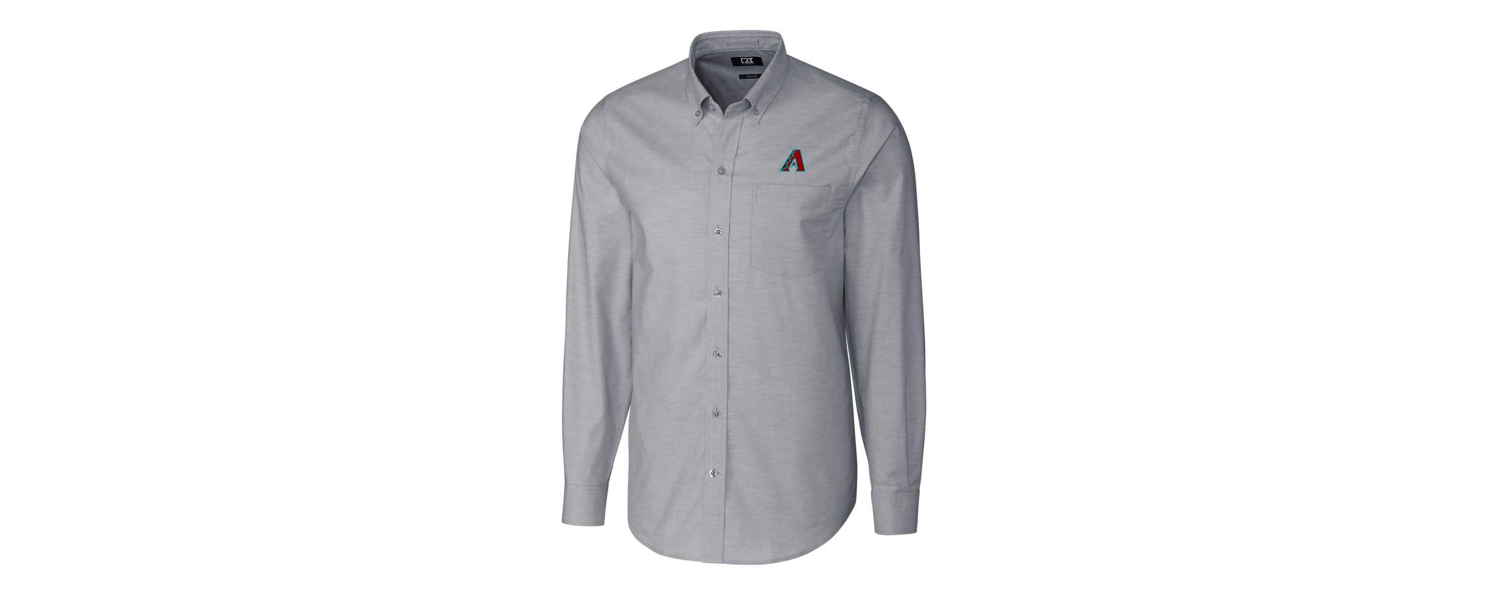 MLB Arizona Diamondbacks Stretch Oxford Long Sleeve Dress Shirt