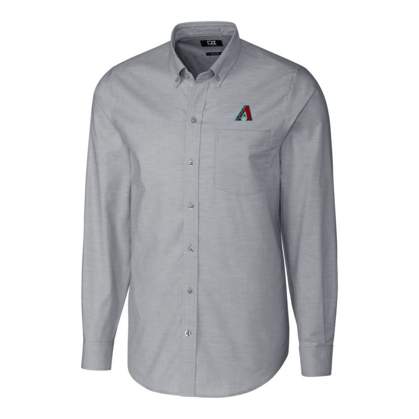 MLB Arizona Diamondbacks Stretch Oxford Long Sleeve Dress Shirt