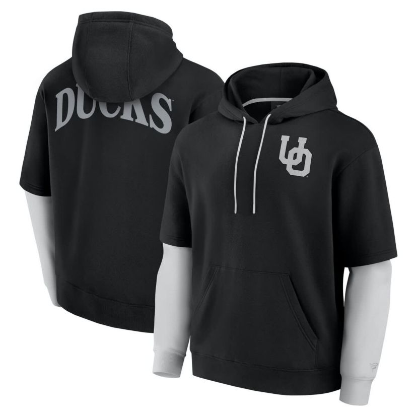 NCAA Fanatics Oregon Ducks Sleek Pullover Hoodie