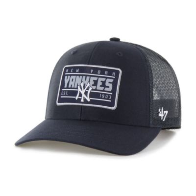 '47 Men's MLB New York Yankees Hardline Trucker Adjustable Hat, Navy Blue