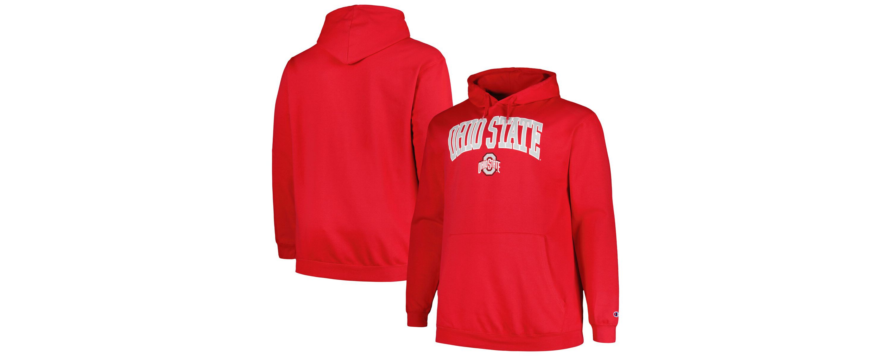 NCAA Ohio State Buckeyes Big & Tall Arch Over Logo Powerblend Pullover Hoodie