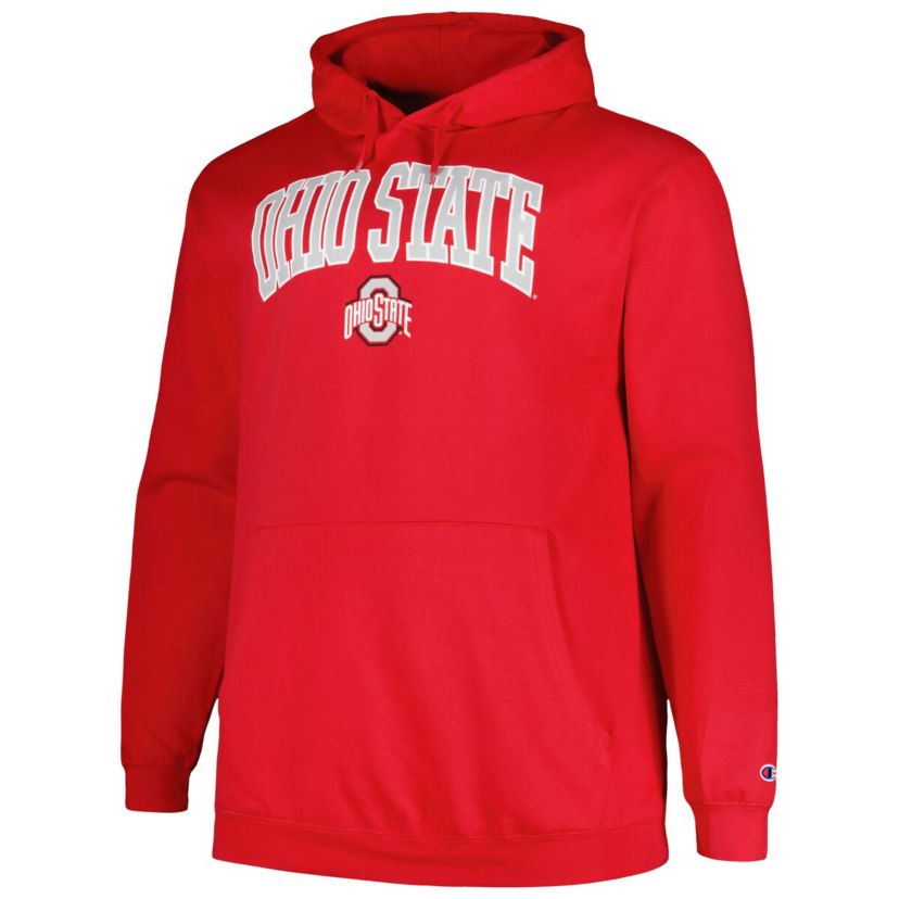 NCAA Ohio State Buckeyes Big & Tall Arch Over Logo Powerblend Pullover Hoodie