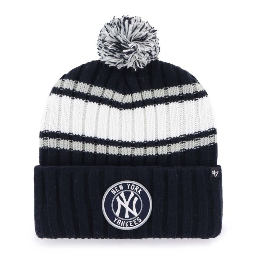 MLB New York Yankees Plateau Cuffed Knit Hat with Pom