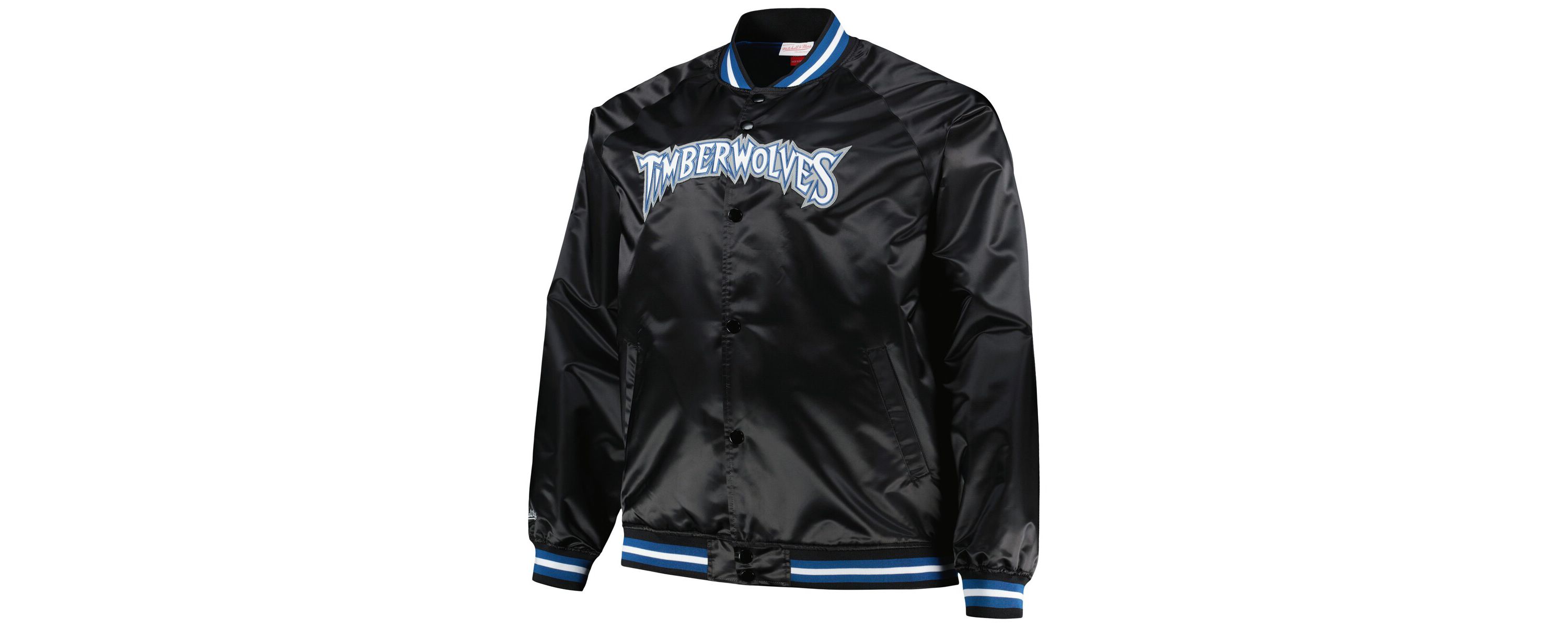 NBA Minnesota Timberwolves Big & Tall Hardwood Classics Wordmark Satin Raglan Full-Zip Jacket