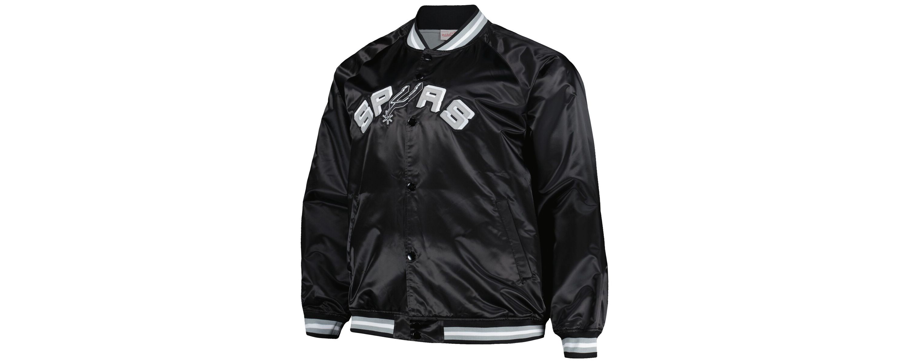 NBA San Antonio Spurs Big & Tall Hardwood Classics Wordmark Satin Raglan Full-Zip Jacket