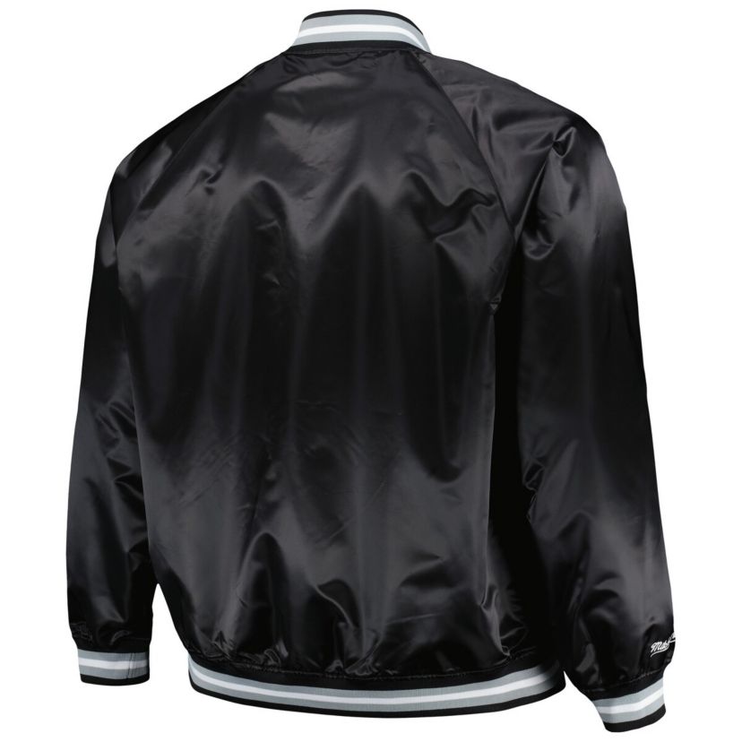 NBA San Antonio Spurs Big & Tall Hardwood Classics Wordmark Satin Raglan Full-Zip Jacket