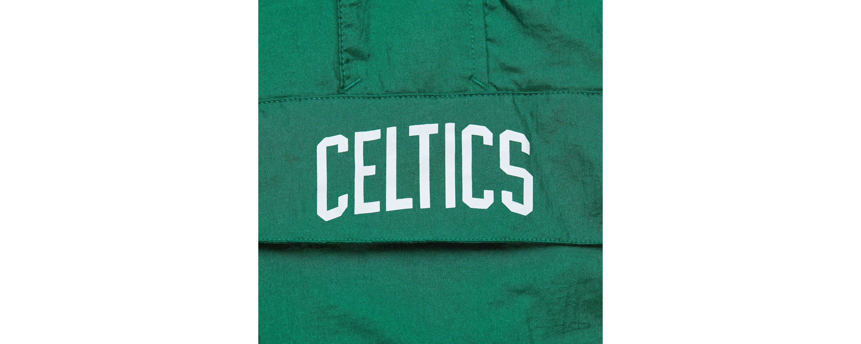 NBA Kelly Boston Celtics Big & Tall Hardwood Classics Team OG 2.0 Anorak Hoodie Quarter-Zip Windbreaker Jacket