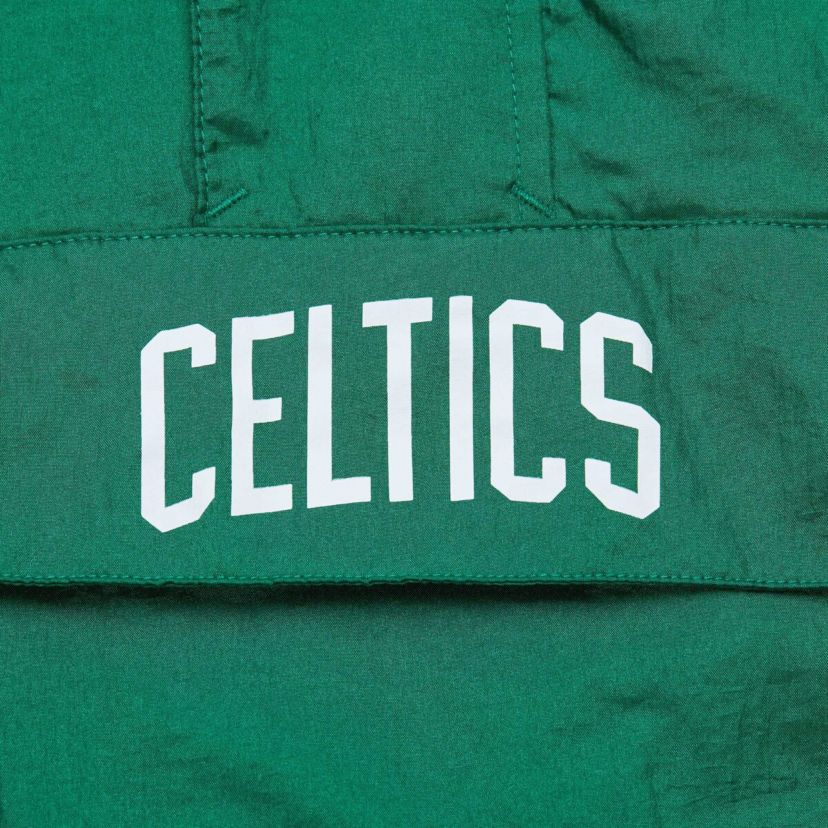 NBA Kelly Boston Celtics Big & Tall Hardwood Classics Team OG 2.0 Anorak Hoodie Quarter-Zip Windbreaker Jacket