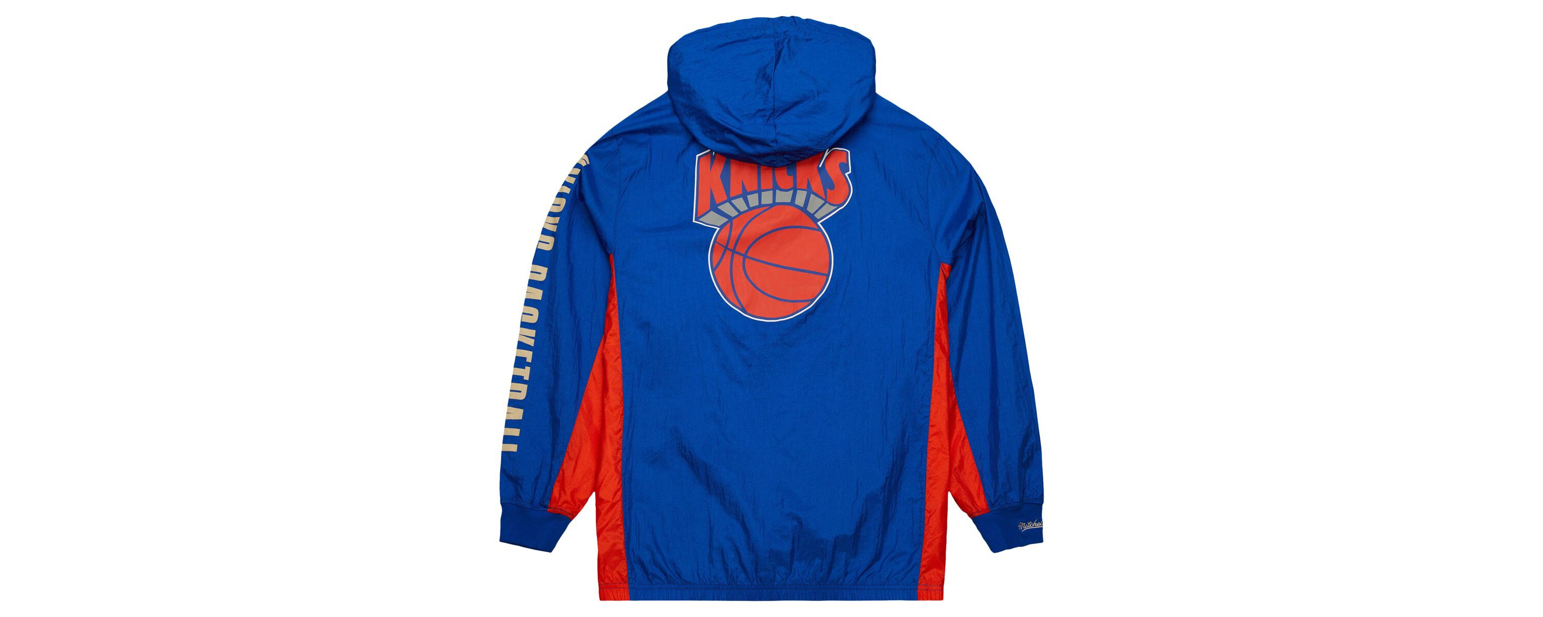 NBA New York Knicks Big & Tall Hardwood Classics Team OG 2.0 Anorak Hoodie Quarter-Zip Windbreaker Jacket