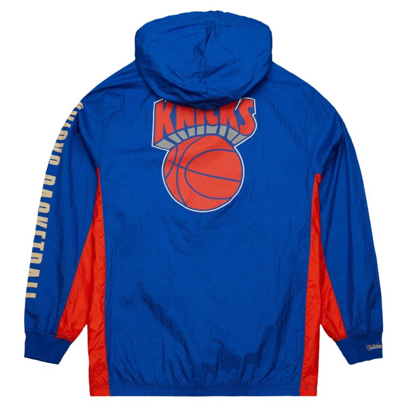 NBA New York Knicks Big & Tall Hardwood Classics Team OG 2.0 Anorak Hoodie Quarter-Zip Windbreaker Jacket