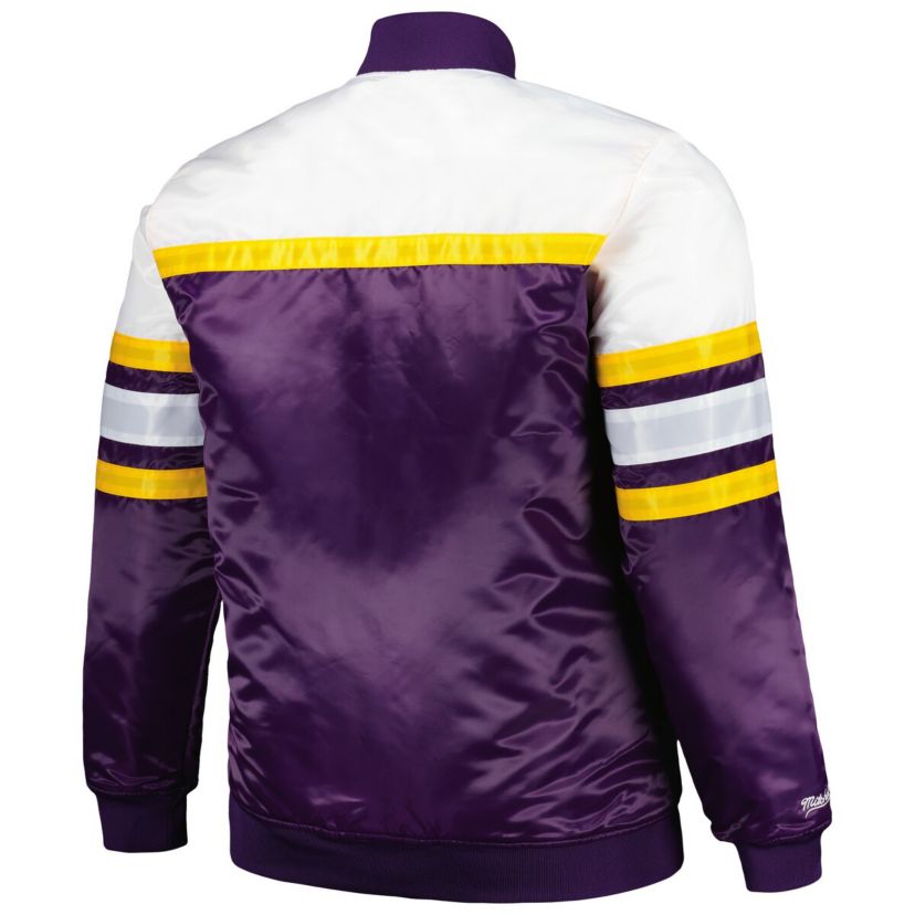 NBA Purple/Gold Los Angeles Lakers Big & Tall Heavyweight Full-Snap Satin Jacket