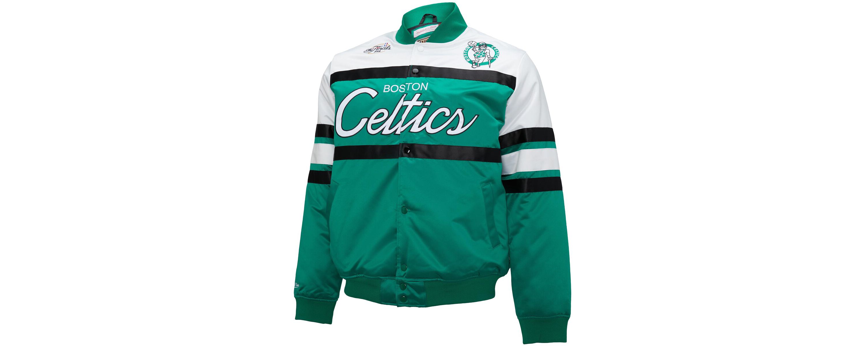 NBA Kelly Green/White Boston Celtics Big & Tall Heavyweight Full-Snap Satin Jacket