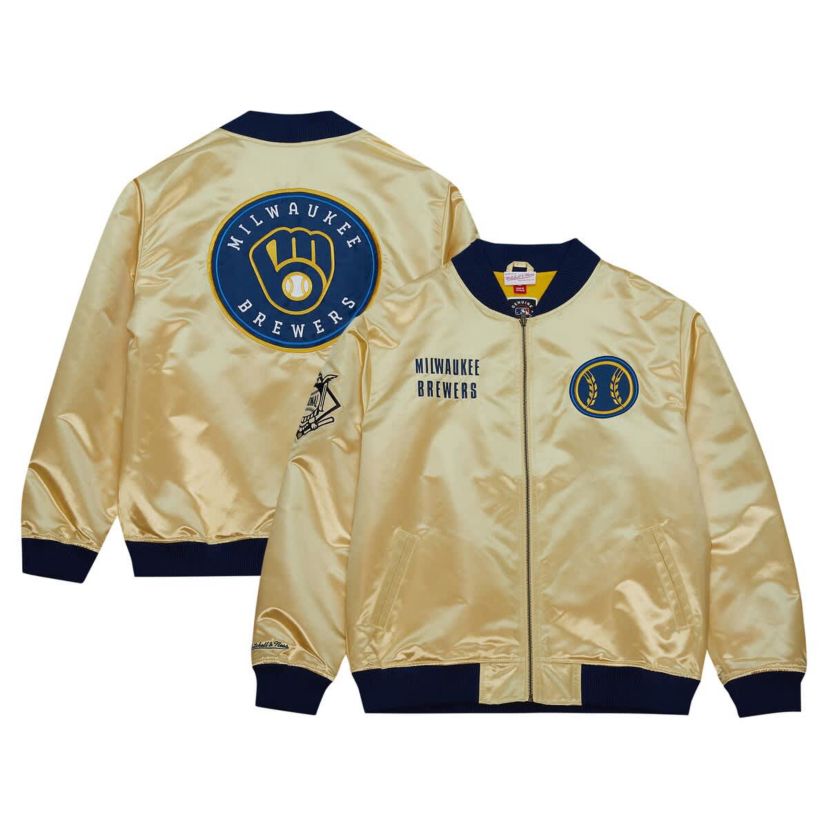 MLB Milwaukee Brewers OG 2.0 Lightweight Satin Full-Zip Jacket