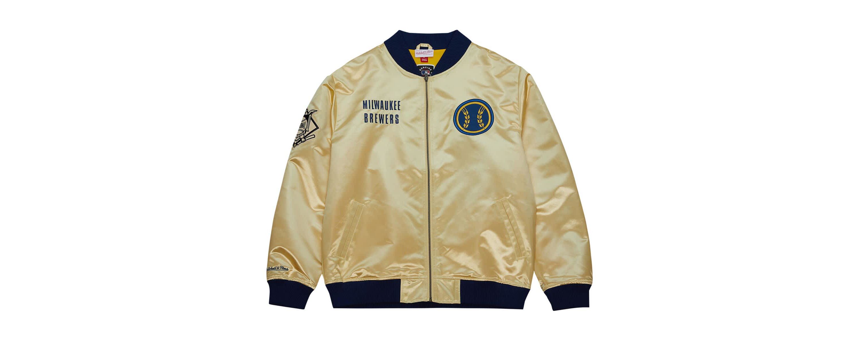 MLB Milwaukee Brewers OG 2.0 Lightweight Satin Full-Zip Jacket