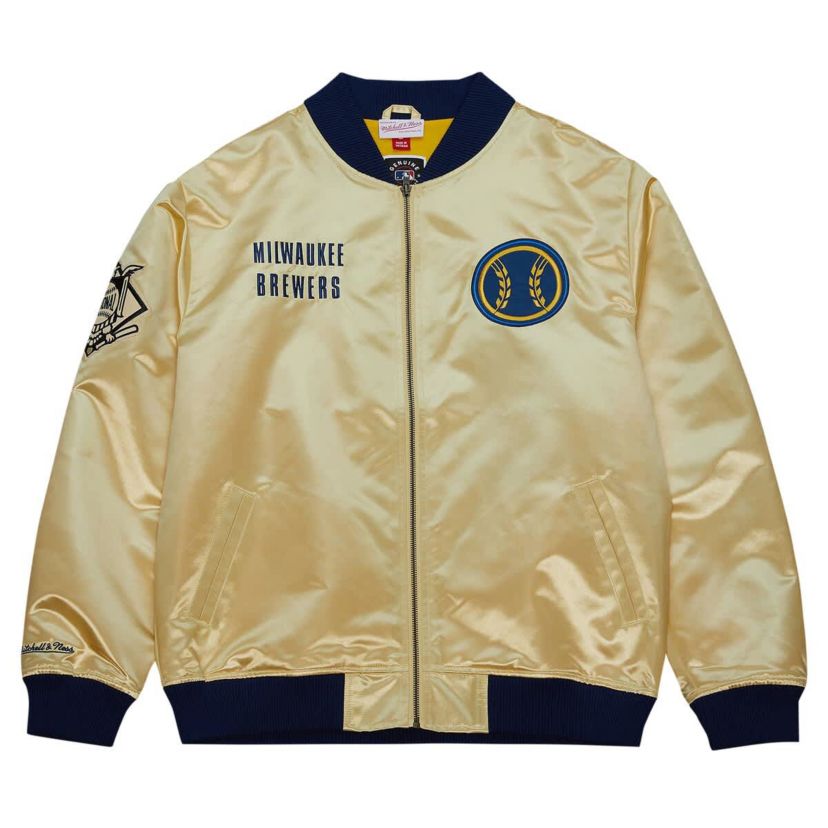 MLB Milwaukee Brewers OG 2.0 Lightweight Satin Full-Zip Jacket