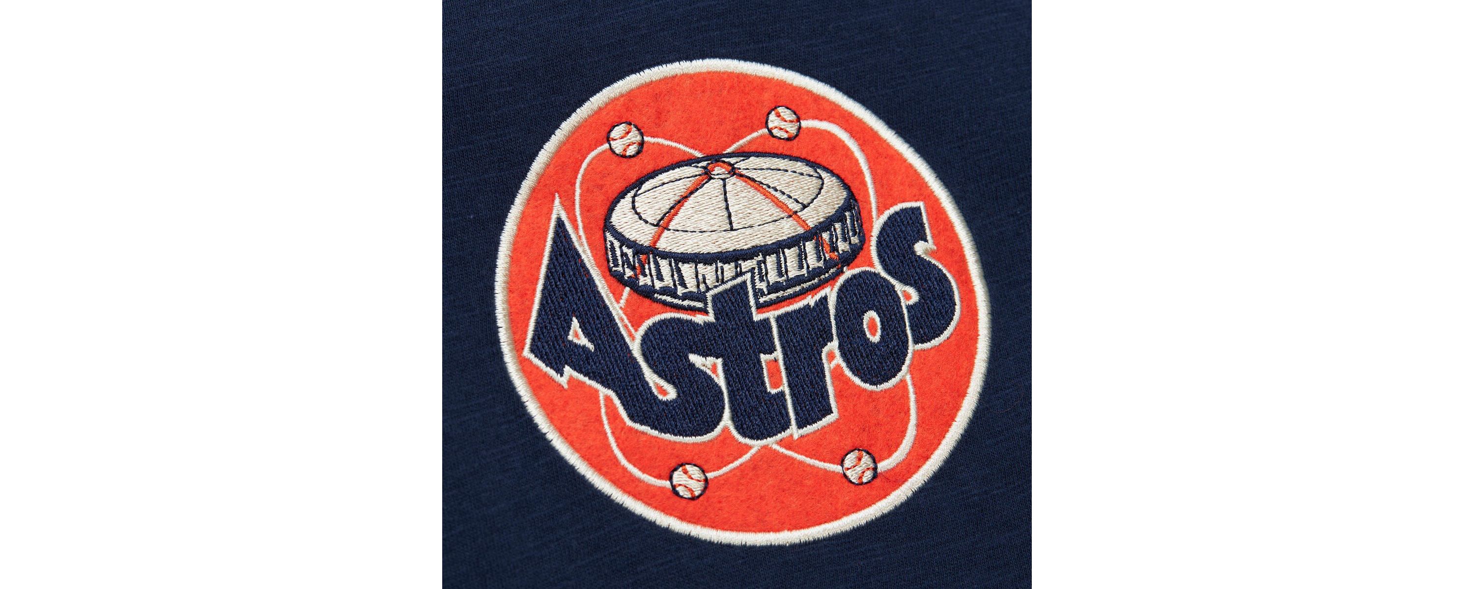MLB Houston Astros Cooperstown Collection Legendary Raglan Slub Henley 3/4-Sleeve T-Shirt