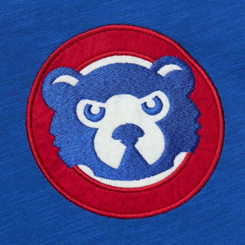 MLB Chicago Cubs Cooperstown Collection Legendary Raglan Slub Henley Three-Quarter Sleeve T-Shirt