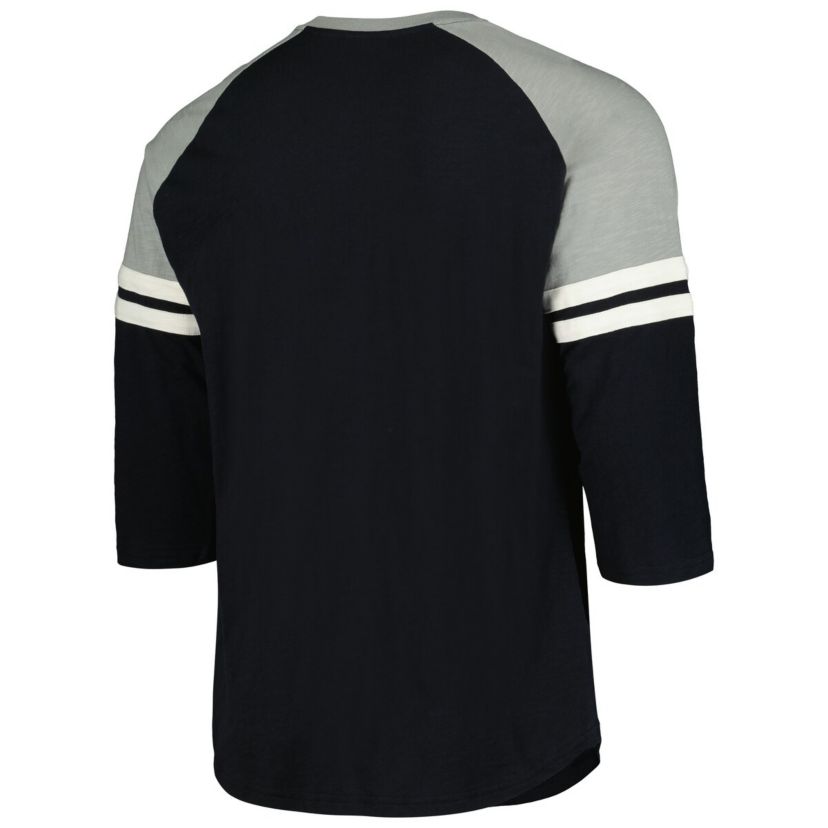 Chicago White Sox MLB Chicago Sox Cooperstown Collection Legendary Raglan Slub Henley 3/4-Sleeve T-Shirt