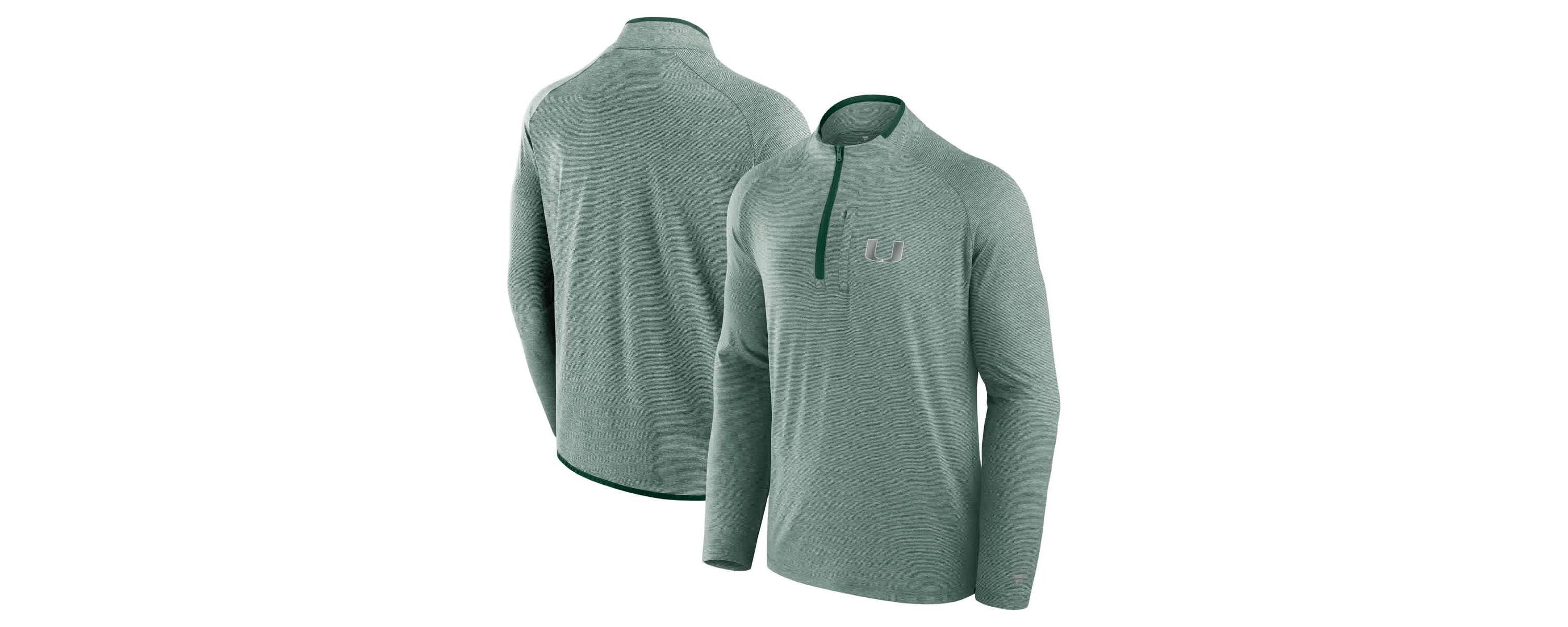 Miami (FL) Hurricanes NCAA Fanatics Miami Hurricanes Mock Neck Half-Zip Pullover Jacket