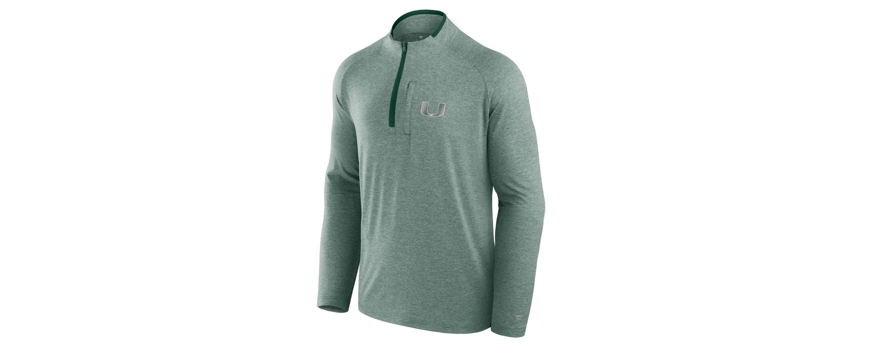 Miami (FL) Hurricanes NCAA Fanatics Miami Hurricanes Mock Neck Half-Zip Pullover Jacket