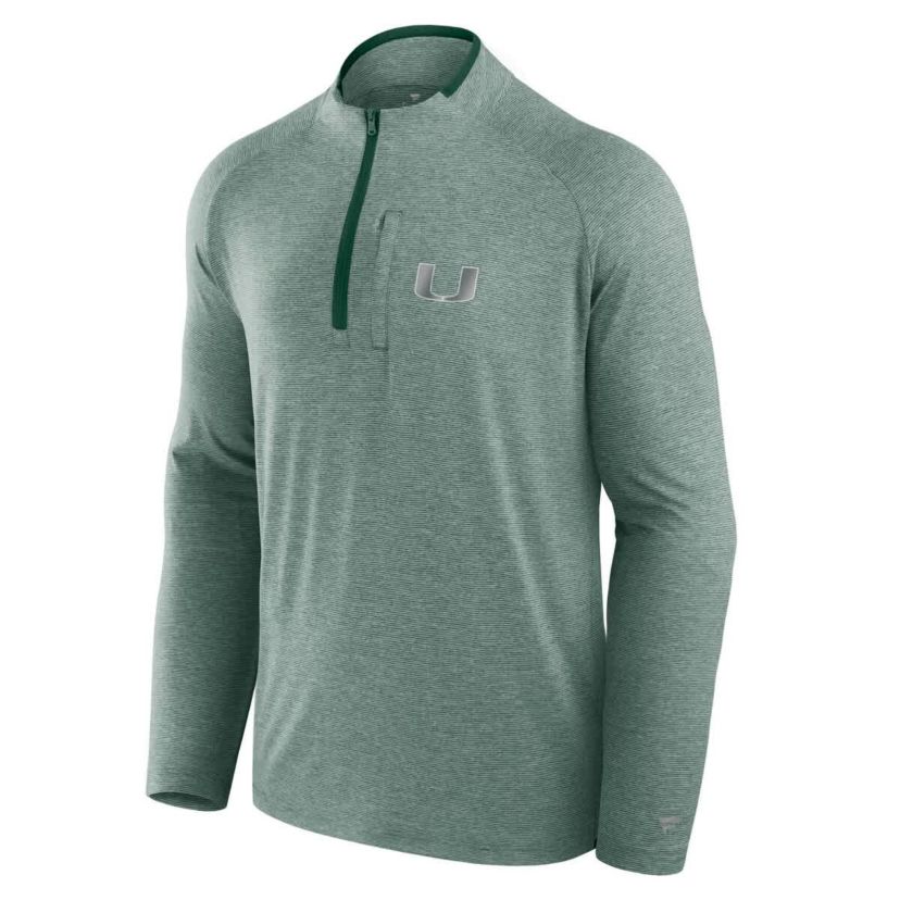 Miami (FL) Hurricanes NCAA Fanatics Miami Hurricanes Mock Neck Half-Zip Pullover Jacket