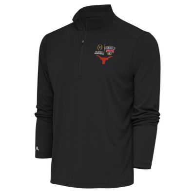 Antigua Mens NCAA Texas Longhorns NCAA Football Playoff 2024 Sugar Bowl Tribute QuarterZip Pullover Top