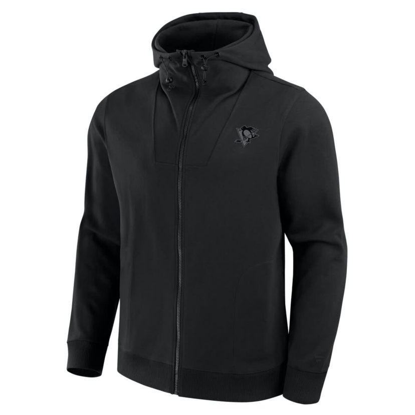 NHL Fanatics Pittsburgh Penguins Elements Tonal Primary Tri-Blend Full-Zip Hoodie