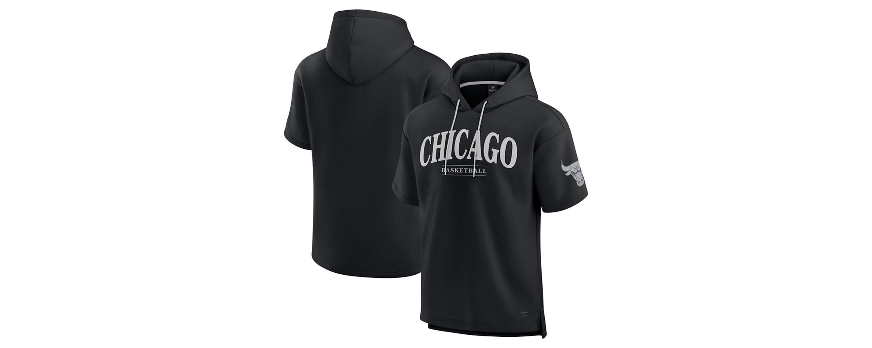 NBA Fanatics Chicago Bulls Elements Ready Short Sleeve Pullover Hoodie
