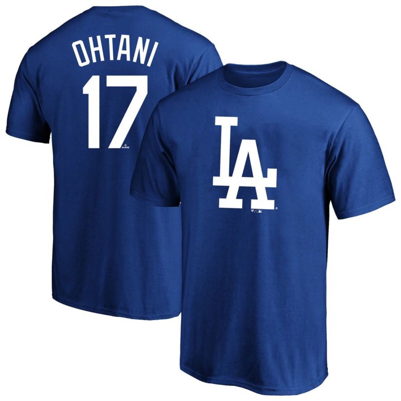 MLB Fanatics Shohei Ohtani Los Angeles Dodgers Big & Tall Name & Number T-Shirt