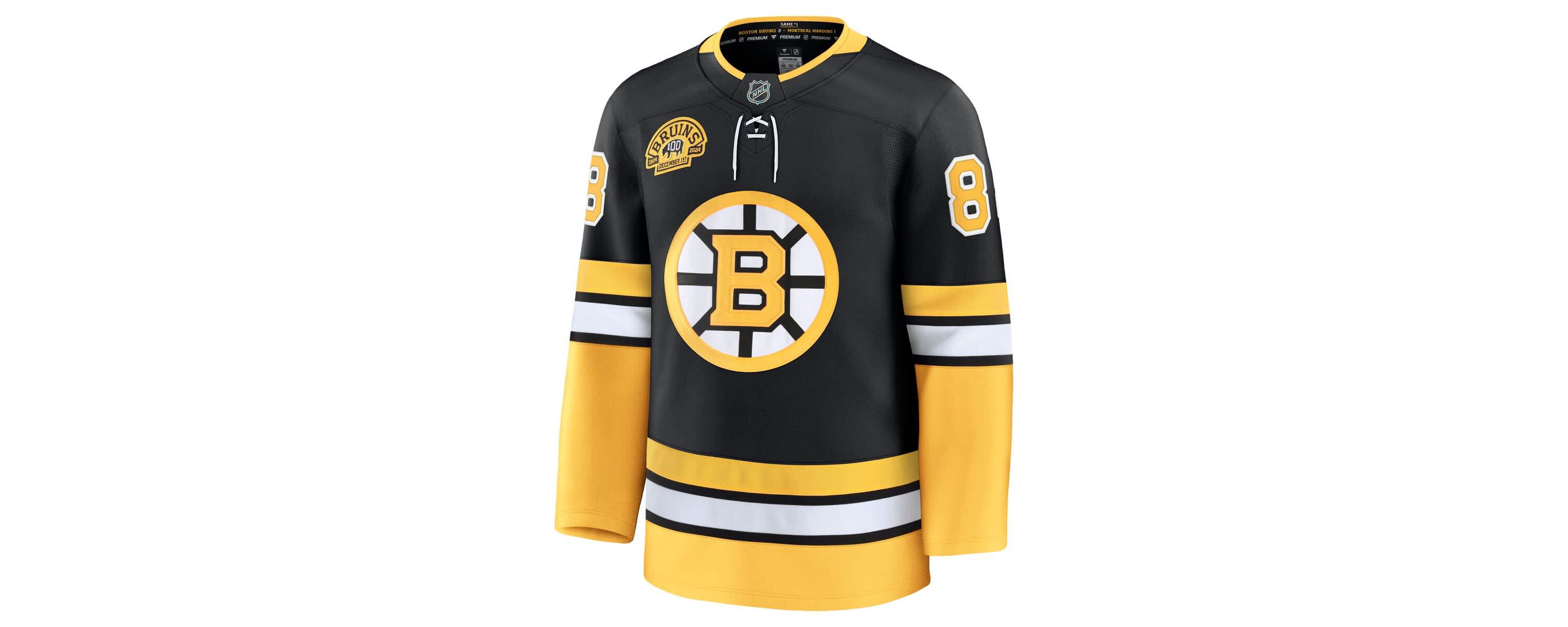 NHL Fanatics David Pastrnak Alternate 100th Anniversary Premium Jersey