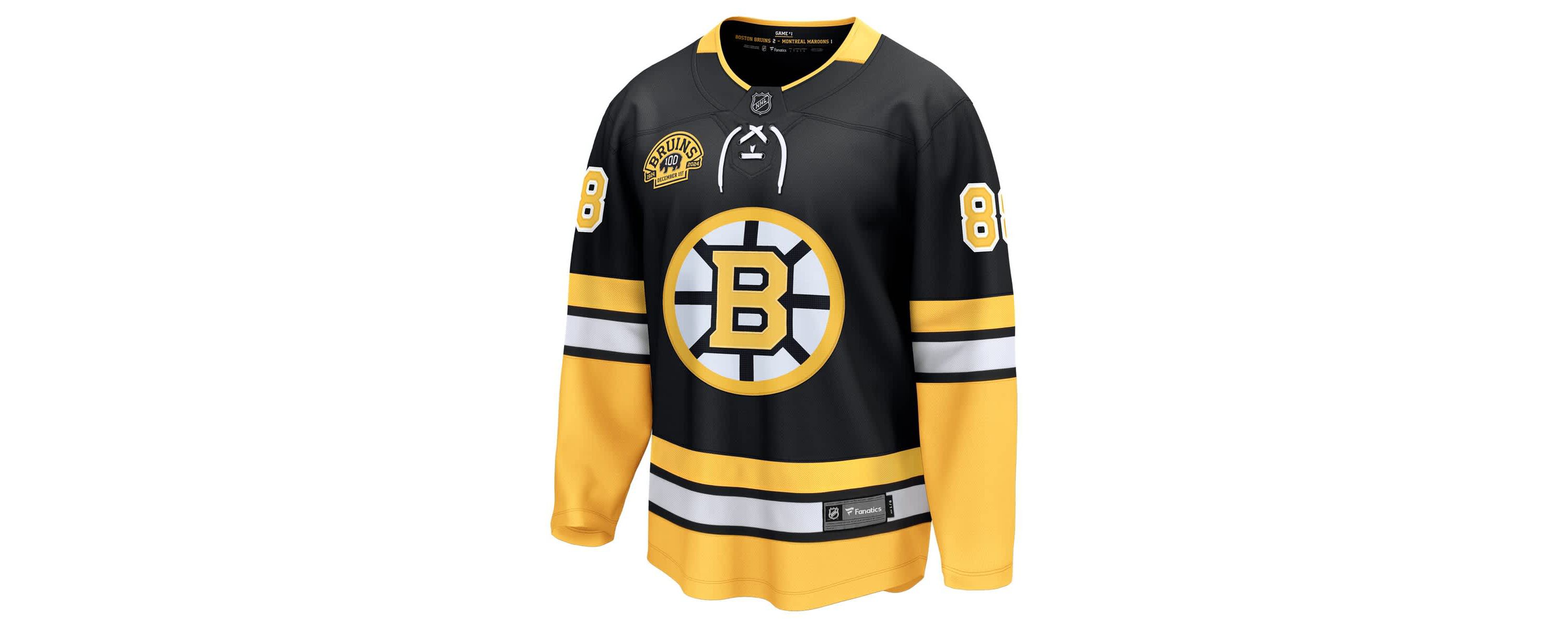 NHL Fanatics David Pastrnak 100th Anniversary Breakaway Jersey