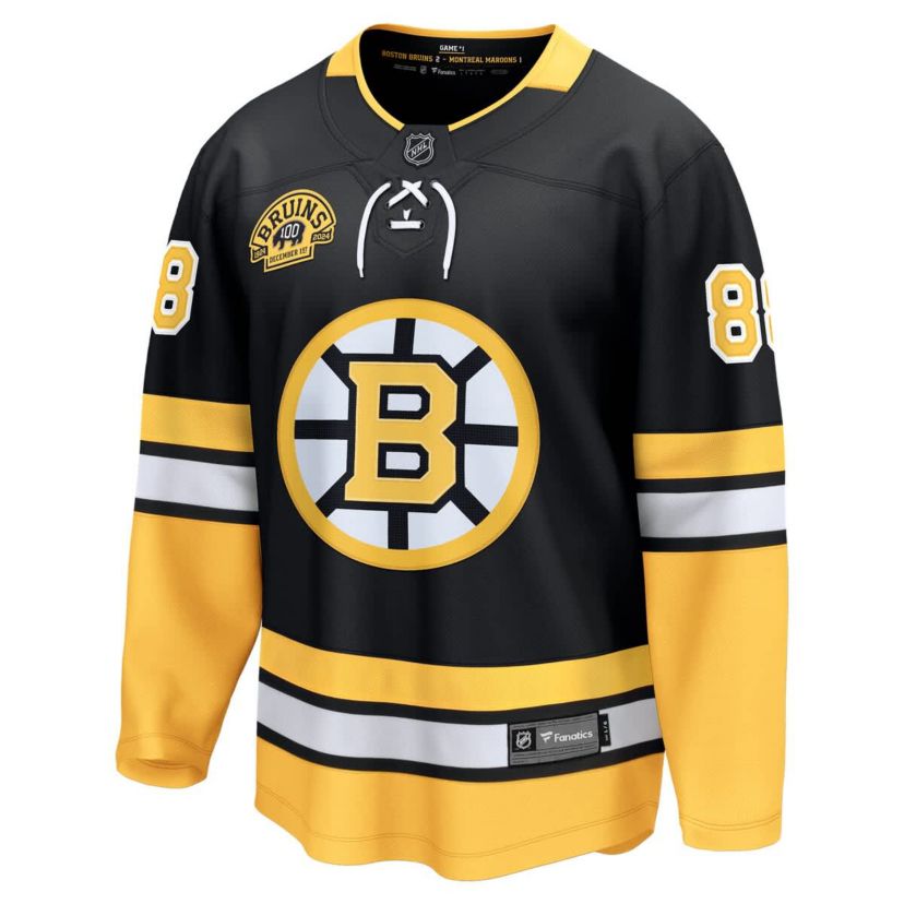 NHL Fanatics David Pastrnak 100th Anniversary Breakaway Jersey