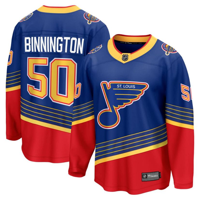 NHL Fanatics Jordan Binnington St. Louis Blues Breakaway Jersey
