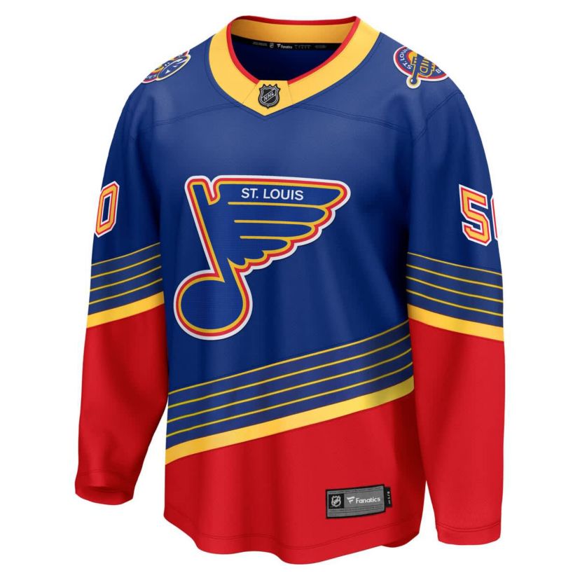 NHL Fanatics Jordan Binnington St. Louis Blues Breakaway Jersey