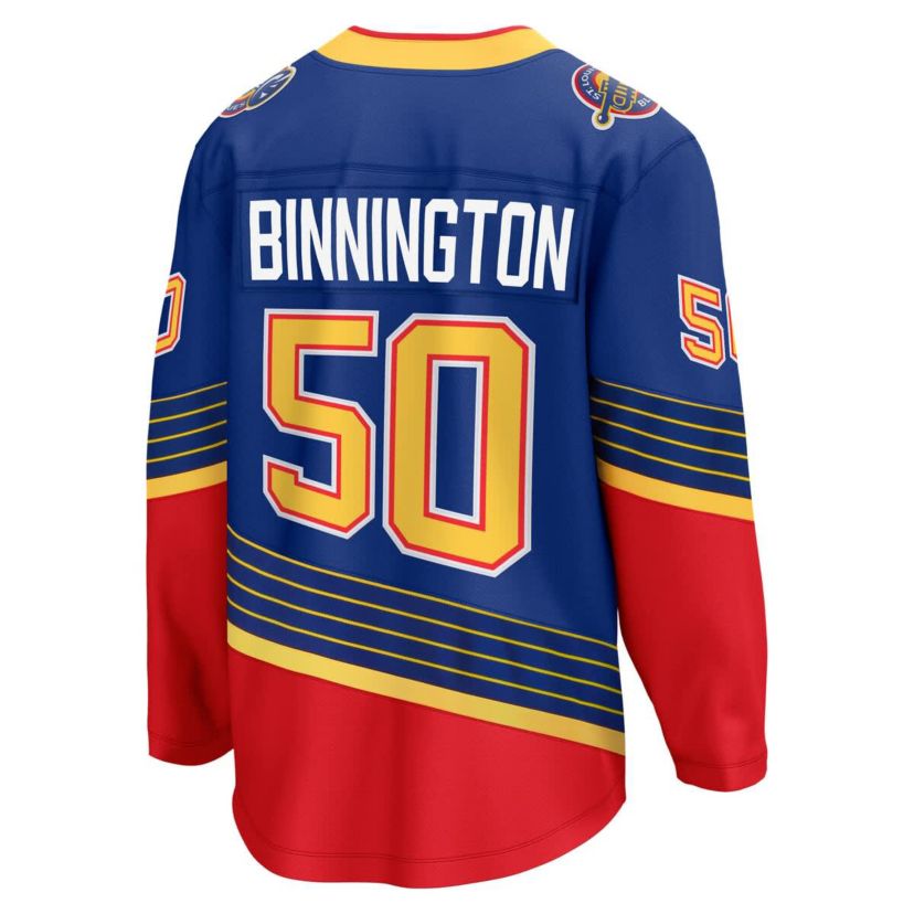 NHL Fanatics Jordan Binnington St. Louis Blues Breakaway Jersey