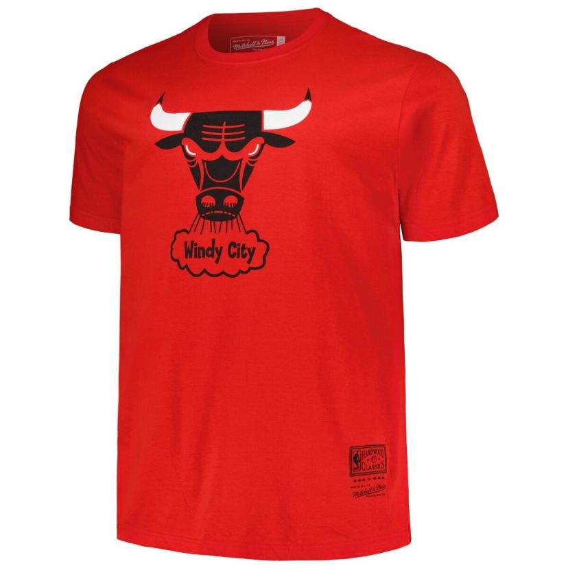 NBA Chicago Bulls Big & Tall Hardwood Classics Vintage Logo T-Shirt