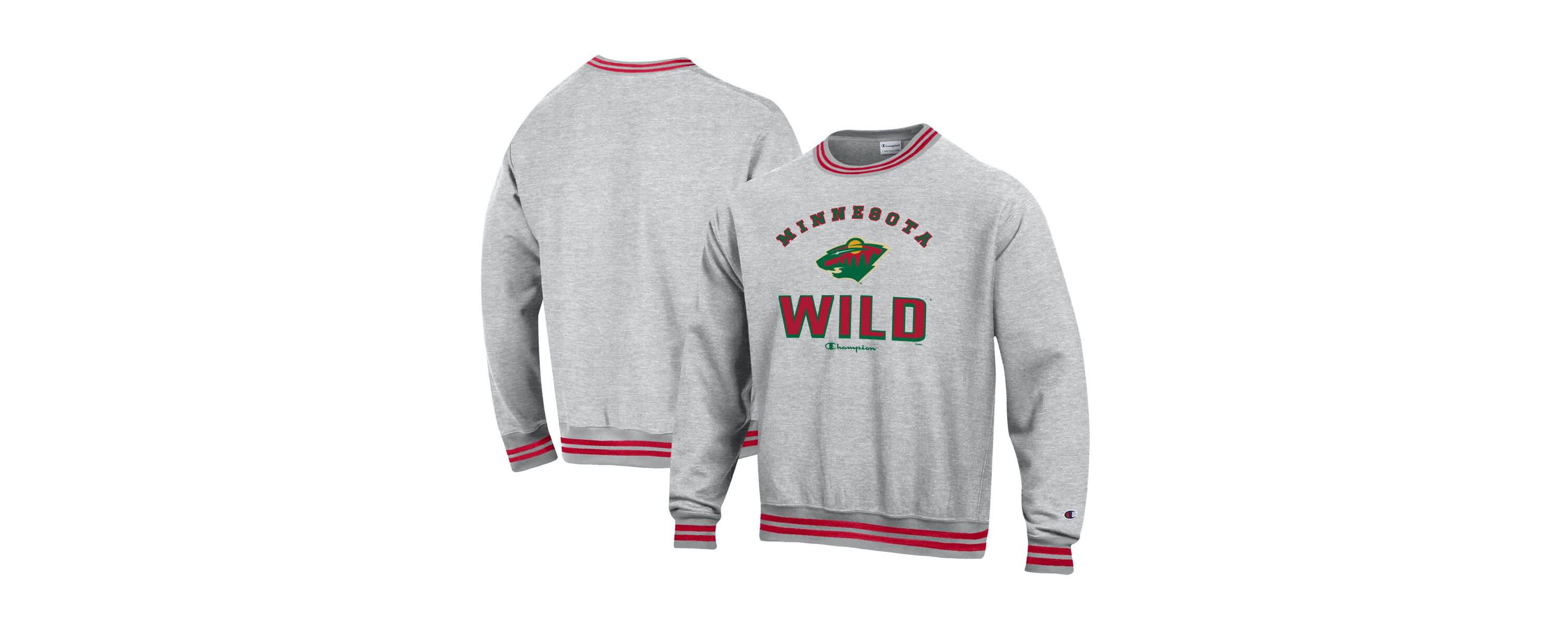 NHL Minnesota Wild Reverse Weave Yarn Dye Pullover Sweatshirt