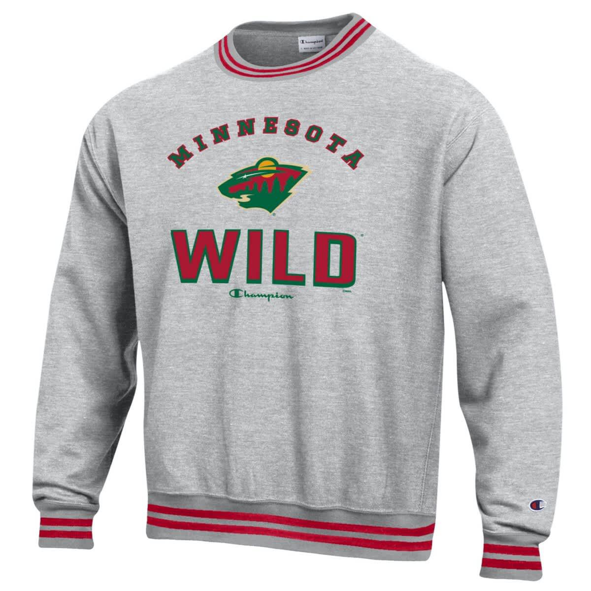 NHL Minnesota Wild Reverse Weave Yarn Dye Pullover Sweatshirt