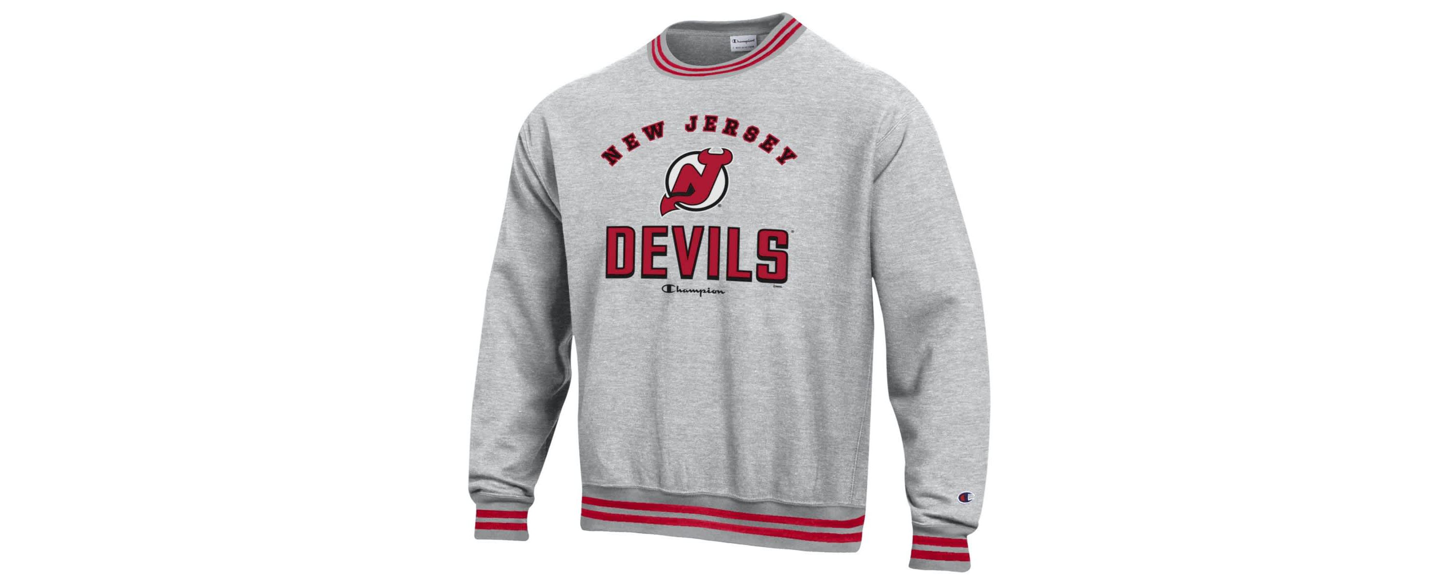 NHL New Jersey Devils Reverse Weave Yarn Dye Pullover Sweatshirt