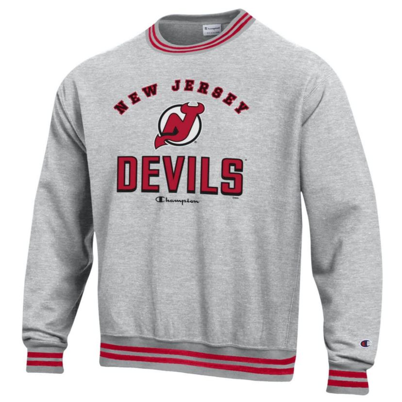 NHL New Jersey Devils Reverse Weave Yarn Dye Pullover Sweatshirt