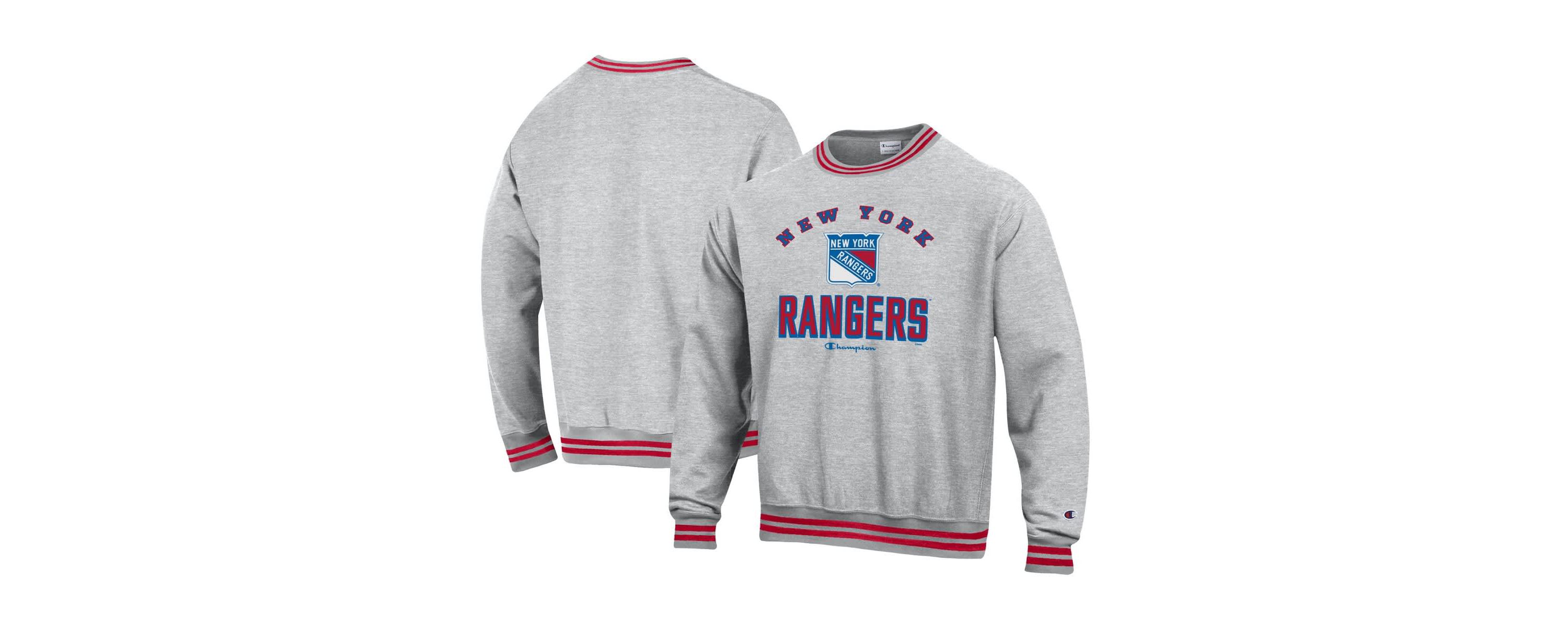 NHL New York Rangers Reverse Weave Yarn Dye Pullover Sweatshirt