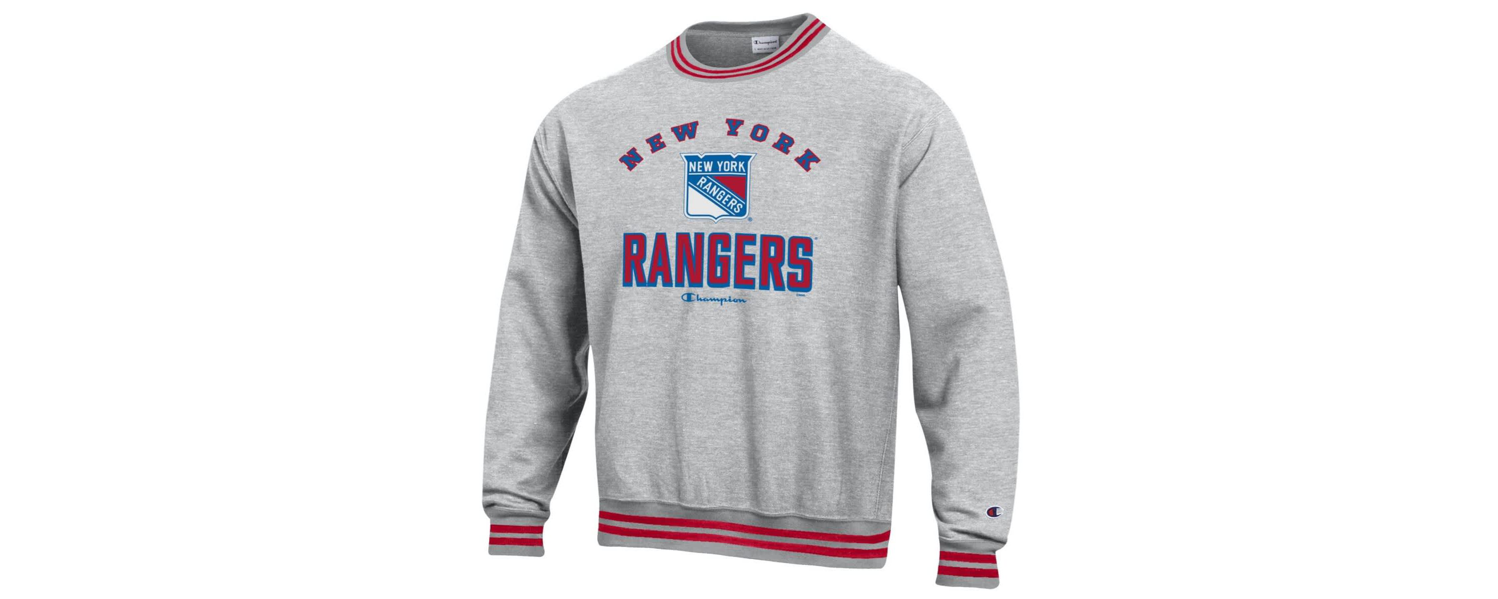 NHL New York Rangers Reverse Weave Yarn Dye Pullover Sweatshirt