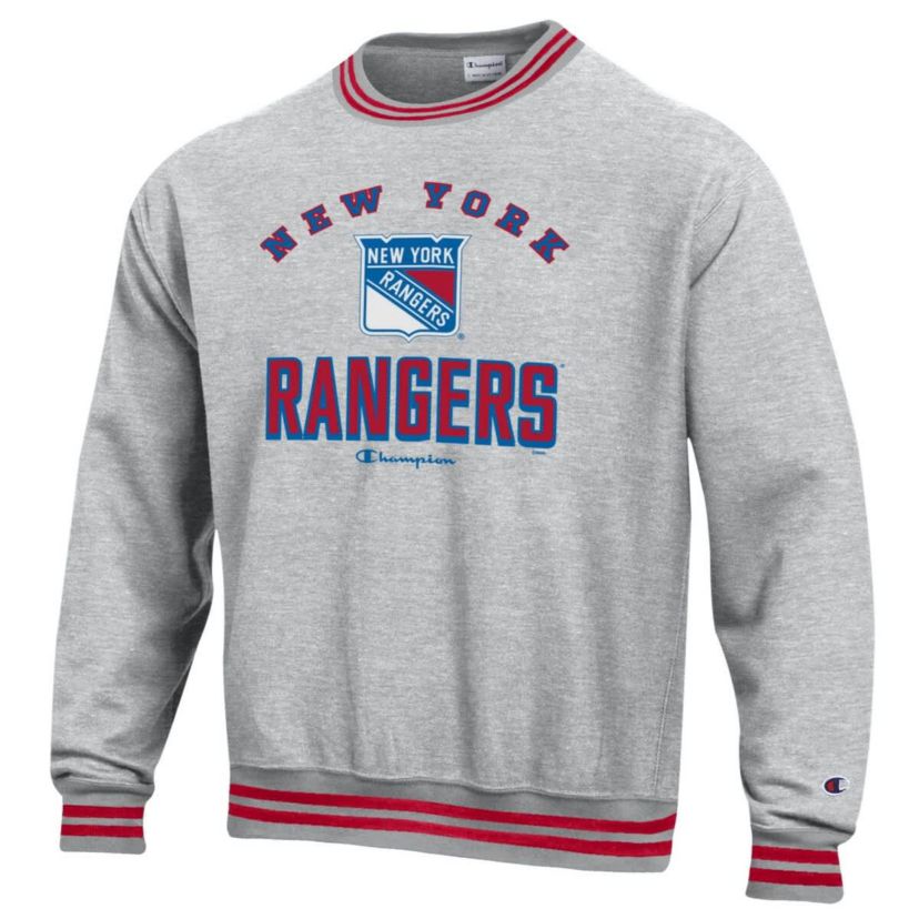 NHL New York Rangers Reverse Weave Yarn Dye Pullover Sweatshirt