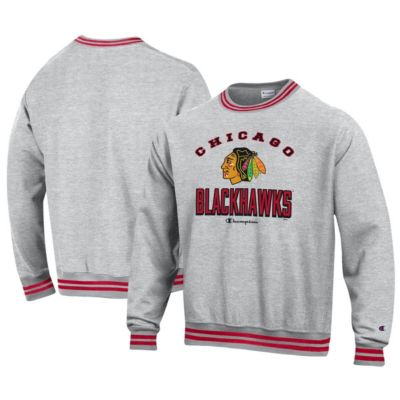 Champion Men's NHL Chicago Blackhawks Reverse Weave Yarn Dye Pullover Sweatshirt, Red, Medium