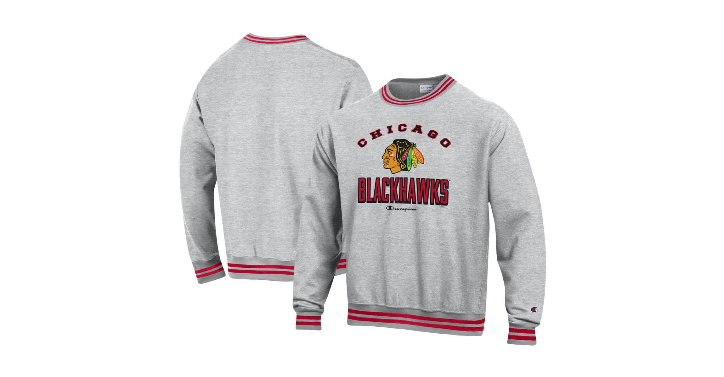 NHL Chicago Blackhawks Reverse Weave Yarn Dye Pullover Sweatshirt