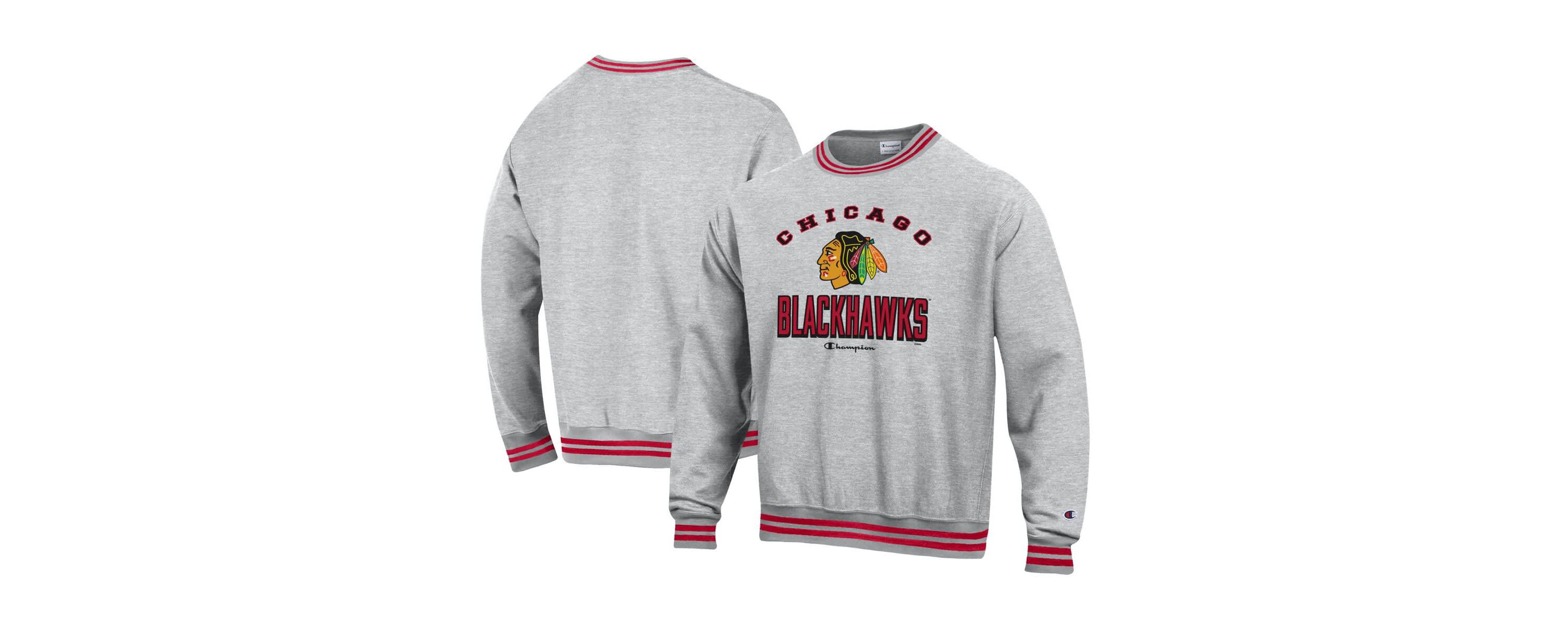 NHL Chicago Blackhawks Reverse Weave Yarn Dye Pullover Sweatshirt